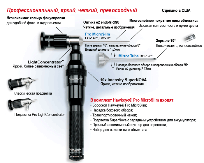 Жесткие бороскопы Hawkeye® Pro MicroSlim
